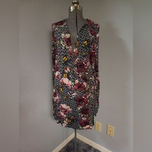 JESSICA LONDON FLORAL PRINT TUNIC TOP SZ 22/24